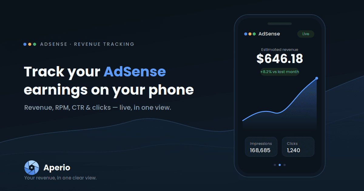 How to track your AdSense revenues on your phone