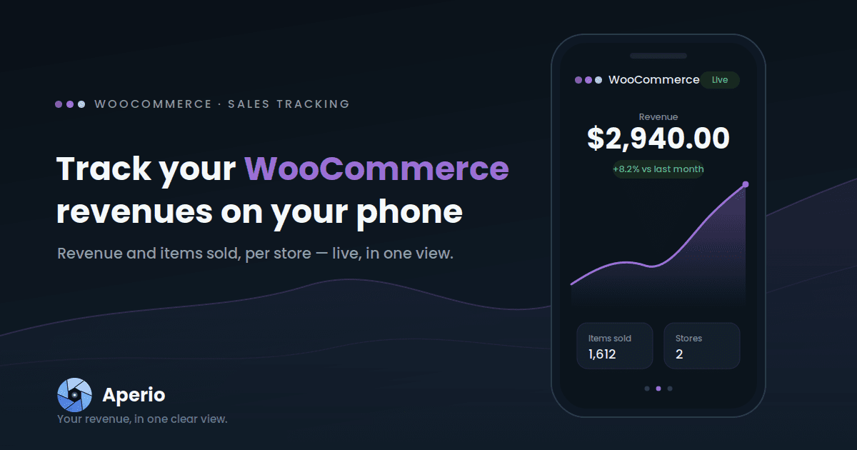 How to track your WooCommerce revenues on your phone