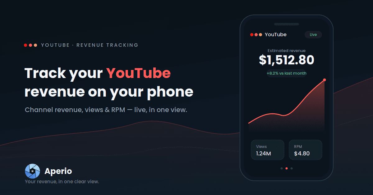 How to track your YouTube revenue on your phone